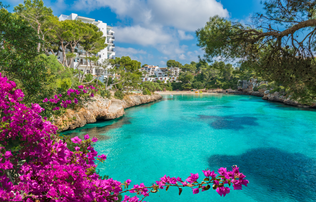 Bucht von Cala Dor in Cala d'Or, Palma Mallorca Island, Spanien