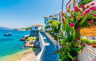 Schöne Urlaubsumgebung auf Samos