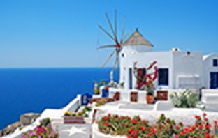 Windmühlen auf Santorin