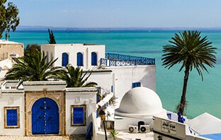 Tunesische Stadt am Meer