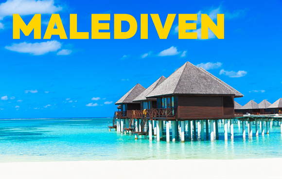 Ein Bild von Malediven mit dem Schriftzug 