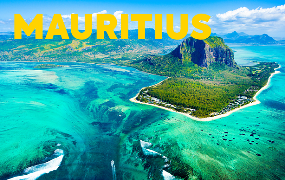 Ein Bild von Mauritius mit dem Schriftzug 