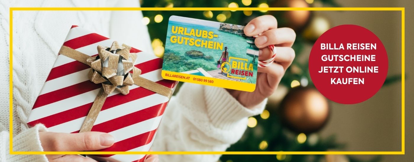 Weihnachtsgeschenk mit BILLA Reisen