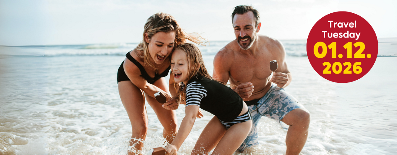 Sichern Sie sich attraktive und limitierte Urlaubsdeals am Travel Tuesday bei BILLA Reisen