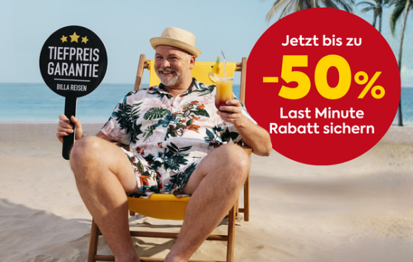 Doppelt sparen mit BILLA Reisen
