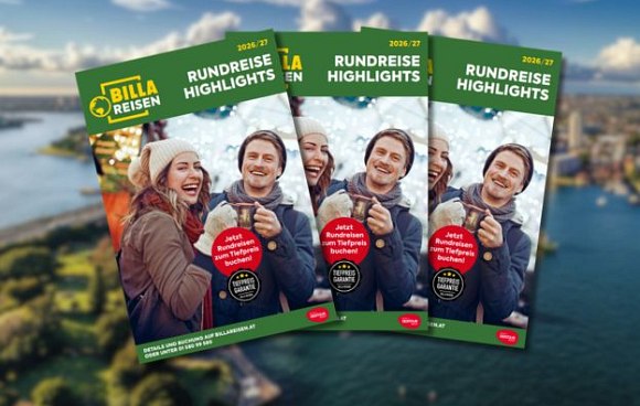 Der neue Rundreise Highlights Katalog von BILLA Reisen