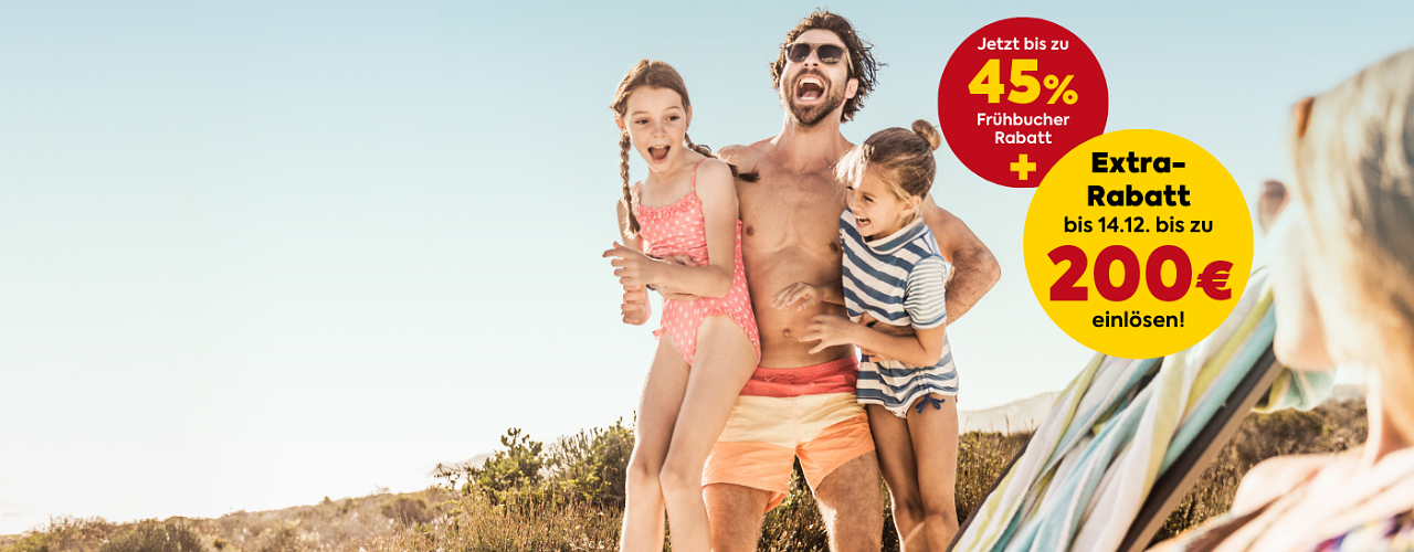 Sparen Sie doppelt bei Ihrem nächsten Urlaub