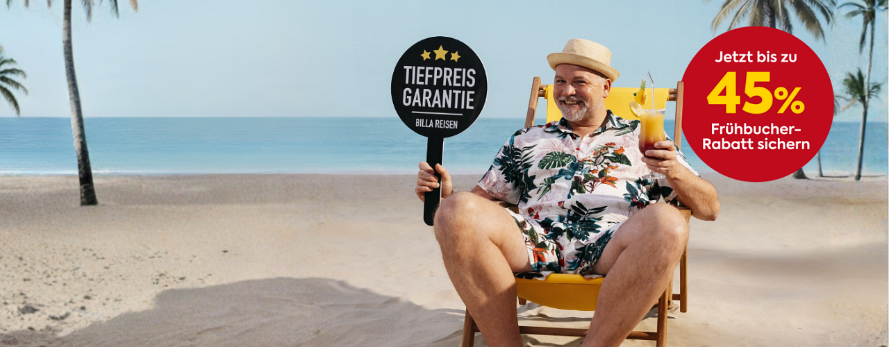 Früh buchen und bei Ihrem nächsten Urlaub sparen
