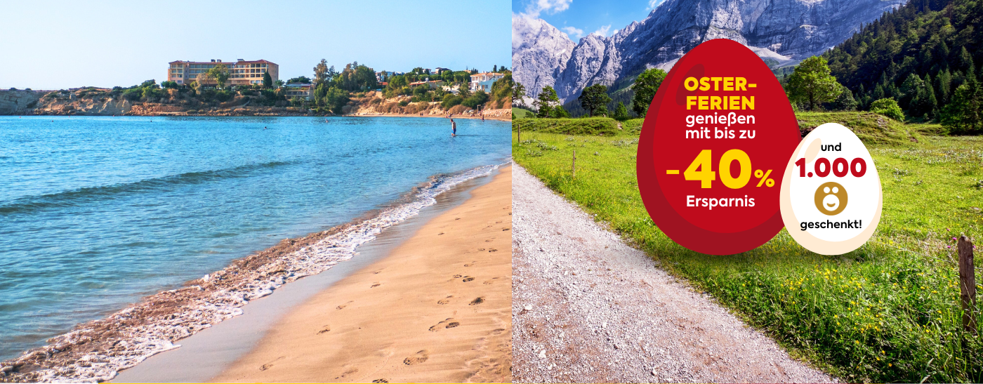 Früh buchen und bei Ihrem nächsten Urlaub sparen