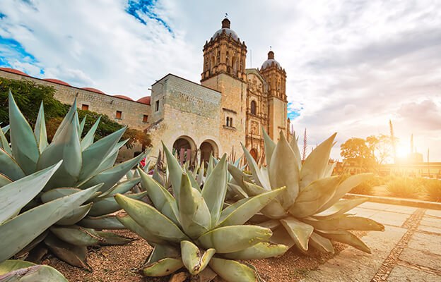 Santo Domingo Kathedrale im historischen Oaxaca Stadtzentrum