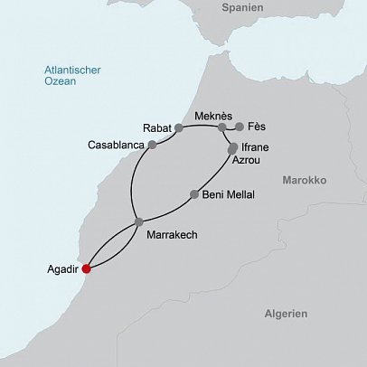 Glanzvolle Königsstädte (ab/bis Agadir)