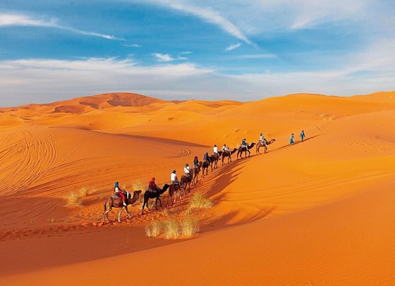 Marokkos Schätze - Küstenkultur, Marrakesch und die unendliche Weite der Wüste - Agafay-Wüste - Kamelritt