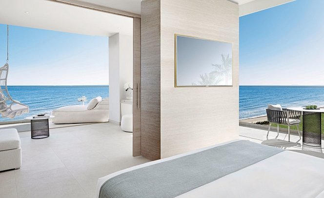 Ikos Andalusia - Wohnbeispiel Deluxe Suite 1 Schlafzimmer frontaler Meerblick (Zimmercodierung WDO)