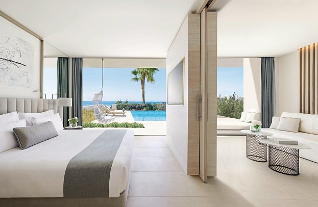 Ikos Andalusia - Wohnbeispiel Deluxe Suite Gartenblick privater Pool (Zimmercodierung WX6)