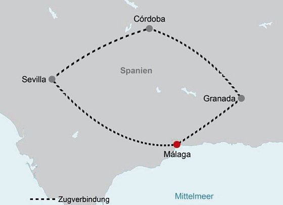 Mit dem Zug durch Andalusien - Eine Reise durch Spaniens Süden