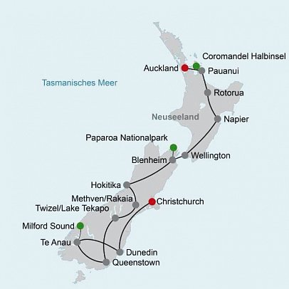 Neuseeland auf eigene Faust (Auckland-Christchurch)