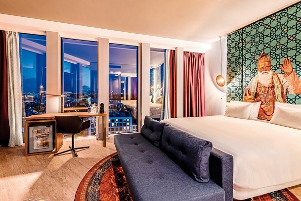 nhow Amsterdam RAI - Wohnbeispiel nhow Doppelzimmer Premium mit Aussicht (Zimmercodierung TB1)