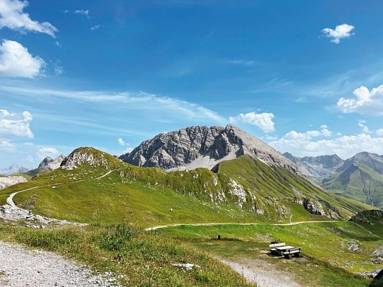 Lechweg - Blick auf Rüfikopf