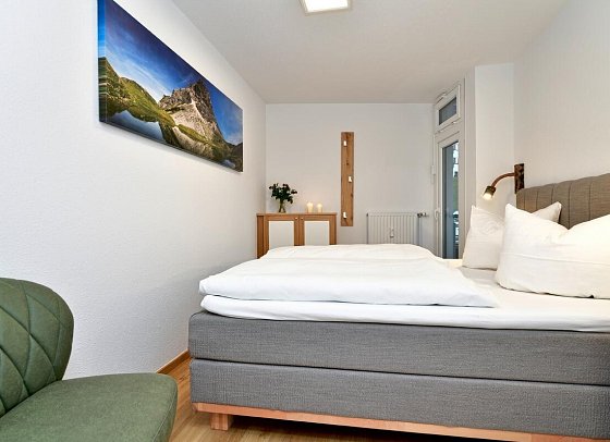 Familienhotel Kleinwalsertal - Wohnbeispiel Appartement 1 Schlafzimmer Komfort (Zimmercodierung AF1)
