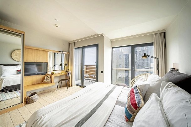 ananea Kleopatra Beach - Wohnbeispiel Doppelzimmer seitl. Meerblick (Zimmercodierung DBN)