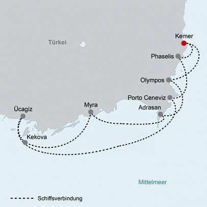 Blaue Reise Türkische Riviera