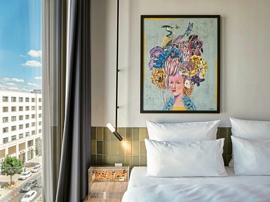 URBAN LOFT Berlin - Wohnbeispiel Doppelzimmer Urban Blick (Zimmercodierung DB1)