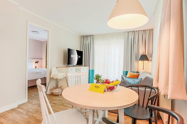 BEECH Resort Fleesensee - Wohnbeispiel Appartement Veranda (Zimmercodierungen AB1 & AC1)