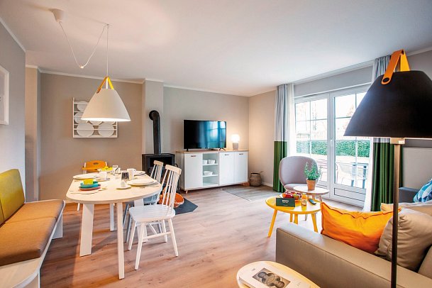 BEECH Resort Fleesensee - Wohnbeispiel Appartement Leuchtturm (Zimmercodierung OB2)