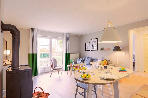 BEECH Resort Fleesensee - Wohnbeispiel Appartement Leuchtturm (Zimmercodierung OB2)