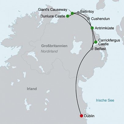Höhepunkte rund um Belfast (ab/bis Dublin)