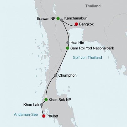 Route des Südens - von Bangkok nach Phuket (Gruppenreise)
