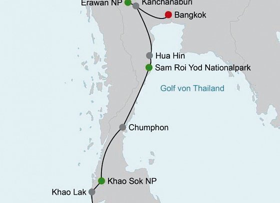 Route des Südens - von Bangkok nach Phuket (Gruppenreise)