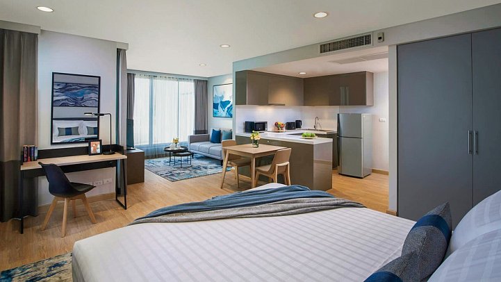 Shama Lakeview Asoke Bangkok - Wohnbeispiel Studio Lakeview (Zimmercodierung SM1)