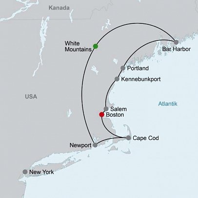 Farbenpracht des Indian Summer (ab Boston/bis New York)