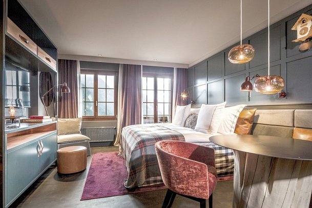 Huus Gstaad - Wohnbeispiel Doppelzimmer Nord (Zimmercodierung DB1)