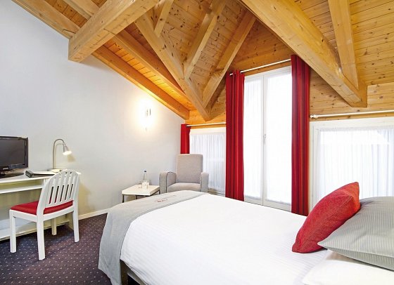 Hotel Steinmattli - Wohnbeispiel Einzelzimmer Standard (Zimmercodierung EG1)