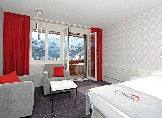 Hotel Steinmattli - Wohnbeispiel Doppelzimmer (Zimmercodierungen DG1, DG2 & DG3)
