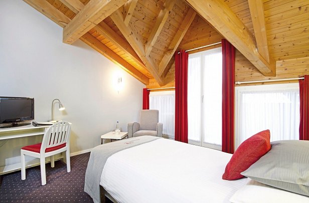 Hotel Steinmattli - Wohnbeispiel Einzelzimmer Standard (Zimmercodierung EG1)