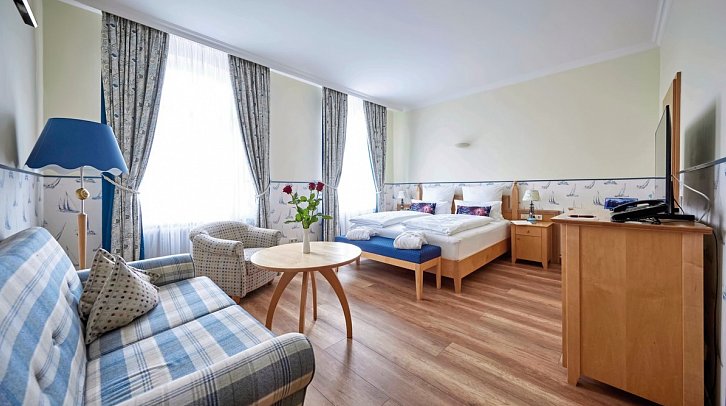 Inselhotel VierJahresZeiten - Wohnbeispiel Doppelzimmer (Zimmercodierung DB1)