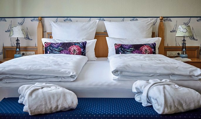 Inselhotel VierJahresZeiten - Wohnbeispiel Doppelzimmer (Zimmercodierung DB1)