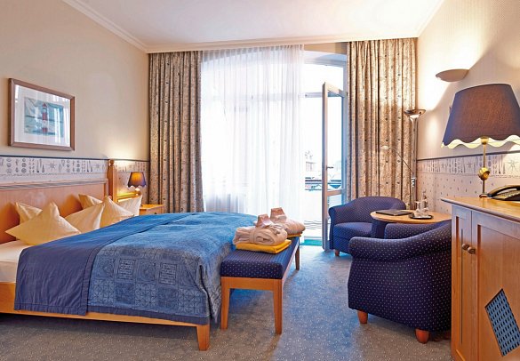 Inselhotel VierJahresZeiten - Wohnbeispiel Doppelzimmer Balkon (Zimmercodierung DB2)