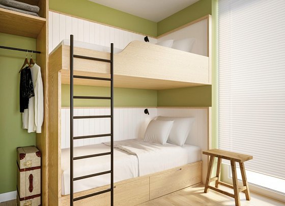 Villa Düne - Wohnbeispiel Familiensuite Premium (Zimmercodierung WM1)