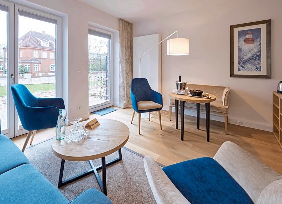 Villa Düne - Wohnbeispiel Junior-/Familiensuite Premium (Zimmercodierungen JM1 & WM1)