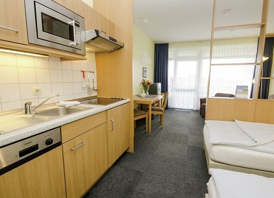 Aquantis Bensersiel Hotel & Ferienwohnungen - Wohnbeispiel Appartement Typ 2 A (Zimmercodierung AB1)