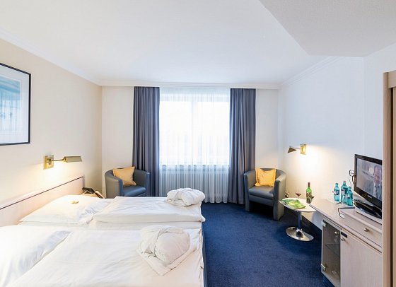 Nordsee-Hotel Deichgraf - Wohnbeispiel Doppelzimmer Landseite (Zimmercodierung D1L)