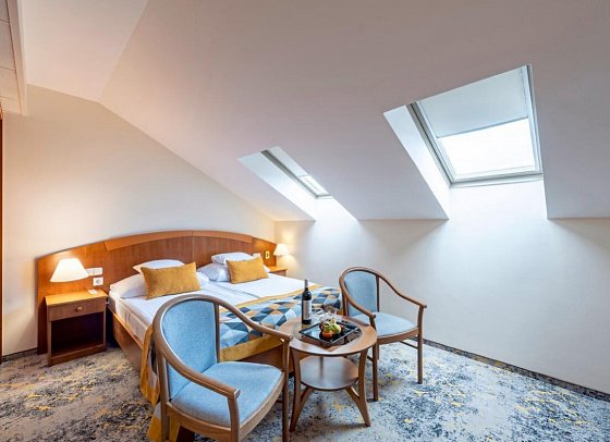 Hotel Palace Héviz - Wohnbeispiel Doppelzimmer Mansarde (Zimmercodierung DB1)