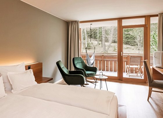 Falkensteiner Hotel Antholz - Wohnbeispiel Juniorsuite Waldblick (Zimmercodierung JF1)