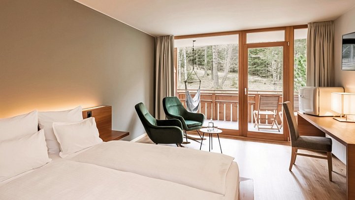 Falkensteiner Hotel Antholz - Wohnbeispiel Juniorsuite Waldblick (Zimmercodierung JF1)