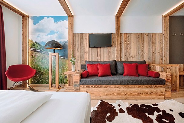 Naturhotel Miraval - Wohnbeispiel Almsuite (Zimmercodierung WB1)