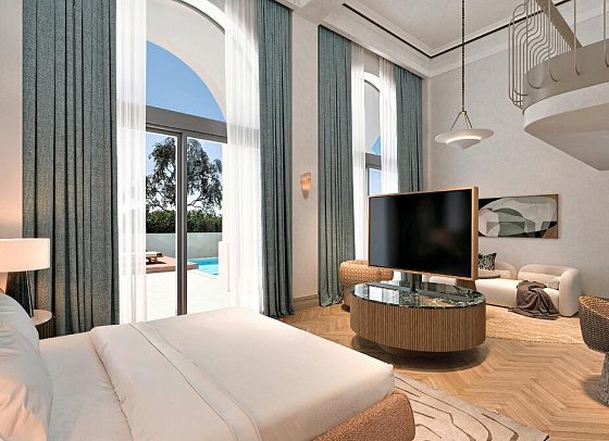 Conrad Corfu - Modellbild Wohnbeispiel Wellness Loft Suite Privatpool seitl. Meerblick (Zimmercodierung W2R)